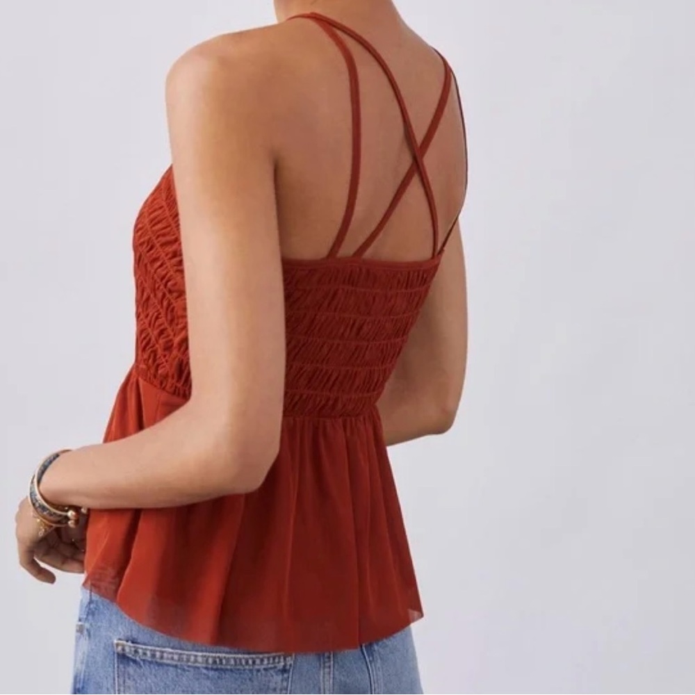 Used Anthropologie Tops | Anthropologie Mesh V-Neck Tank |sz small
